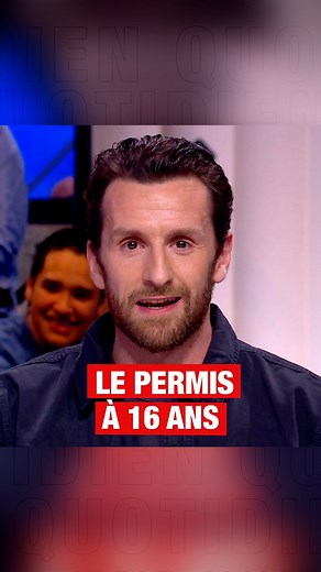 Quotidien on Instagram: "Le gouvernement réfléchit à avancer l’âge d’obtention du permis de conduire à 16 ans."