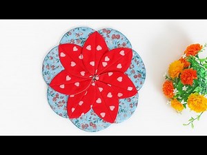 Scrap Fabric Project, How to Sew Fabric Flower Trivet#quilting #sewing#sewingtutorial#quiltpattern