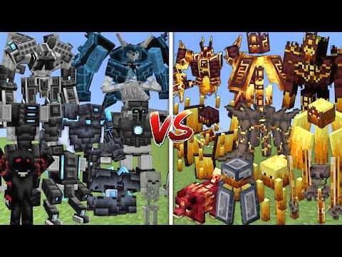 ALL EEEAB'S MOBS VS ALL MUTANT BLAZES MOBS BATTLE IN MINECRAFT