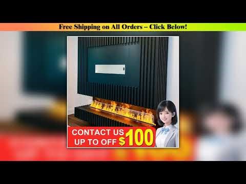 Aroma Mist Fireplace Humidifier + Essential Oil Diffuser RGB Flame Light Fireplace for Hotel Spa