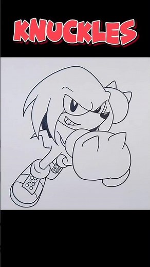 How to Draw Knuckles | Sonic The Hedgehog #drawingvideo #knucklestheechidna #shorts #drawing