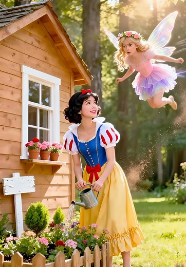 Seven Dwarfs Celebrate Snow White's Adventure