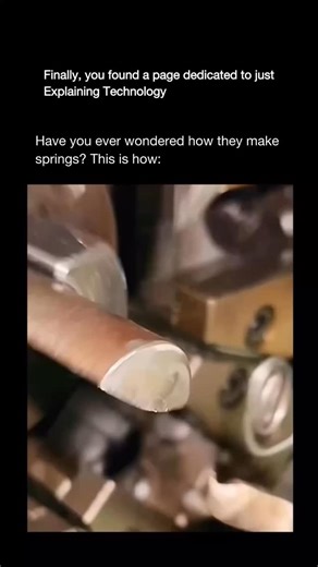 @techexplained.ai on Instagram: "How something as simple yet essential as a spring is made — a perfect mix of engineering precision and material science. ⚙️🌀 The process begins with choosing a strong, flexible material, usually steel or stainless steel. The metal is drawn into a thin wire, then coiled into its familiar spiral shape by a specialized machine. This shaping process determines how much the spring can compress, stretch, or twist. Once formed, the spring is heat-treated to harden the 