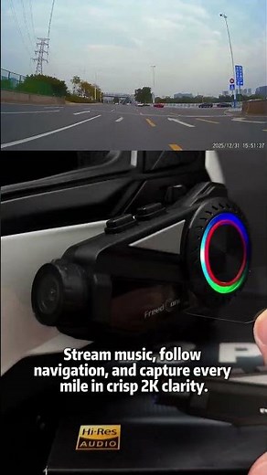 R3 PRO V2 Motorcycle Recorder Bluetooth Headset#2KVideoRecording#AINoiseCancellation#MotorCamera