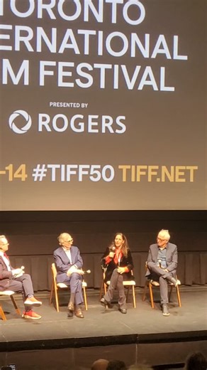 Academy Award winner on the 20-year get to tell the story of journalist Seymour Hersh in #CoverUp. With Hersh, co-director Mark Obenhaus, and programmer Thom Powers at the @tiff_net premiere. #tiff50 #tiff #laurapoitras #documentary #film #movies | Point of View Magazine