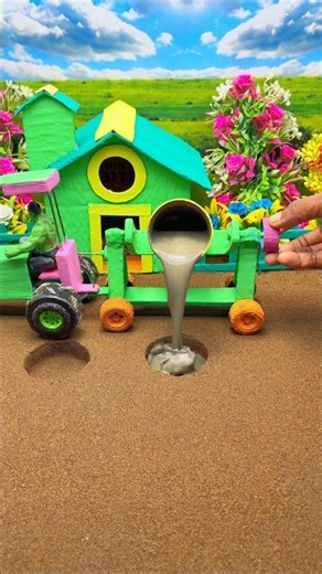 How to Make a Miniature House 🏡🎨 | DIY Sand Craft #shorts