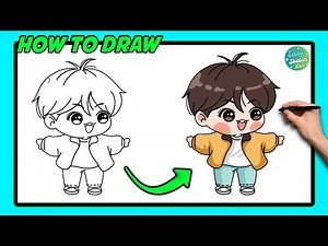 How to Draw Cute Jungkook Chibi