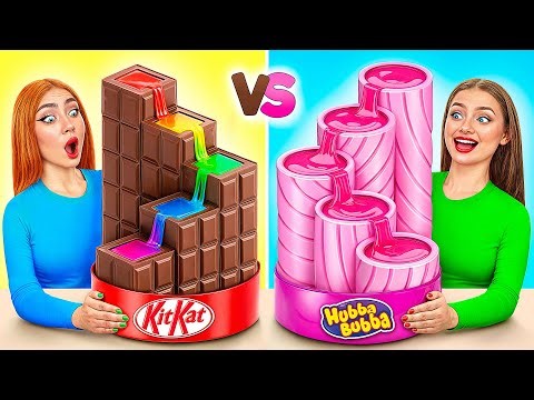 Chewing-Gum vs Nourriture au Chocolat Défi | Défis Alimentaires Amusants par Choco DO