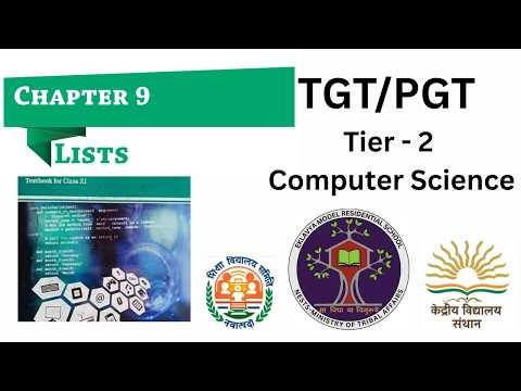 9. Lists in Python | EMRS / KVS / NVS Tier-2 EXAM | NCERT One-Shot