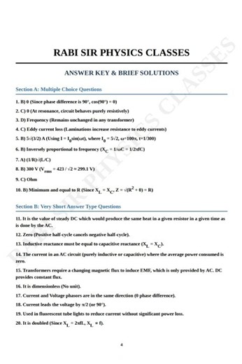 ISC Class 12 Physics | Alternating Current #class12physics