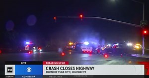 Crash involving big rig closes highway south of Yuba City