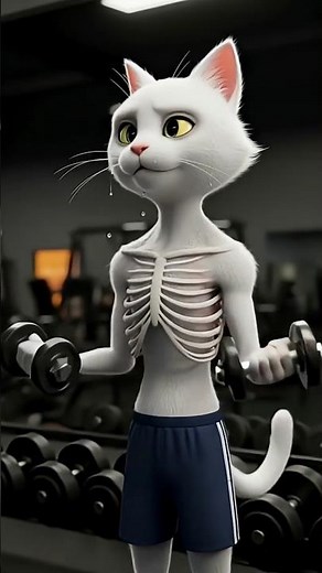 weak cat becomes powerful bodybuilder cat transformation story viral cat video #cat #viralcatshort