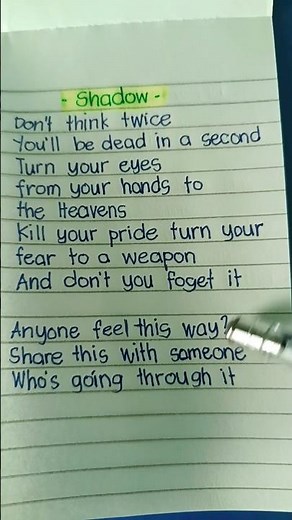 POV: talking to your Anxiety| Shadow lyrics by Livingston #music #song #shadow #livingston #POV