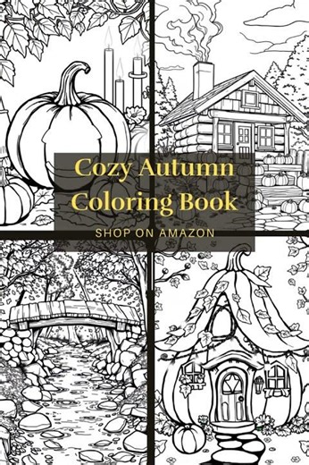 Cozy Autumn Coloring Book: Relaxing Fall Coloring Pages