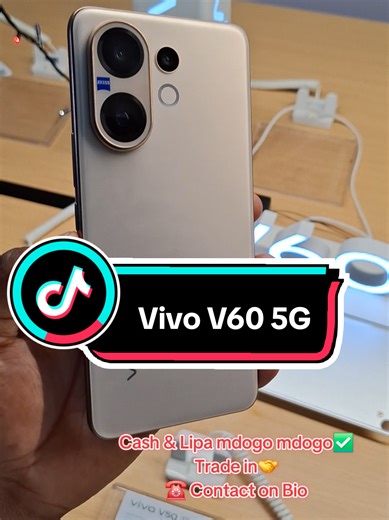 Vivo V60 5G is Available in our shop. You can purchase Cash (full amount) or with lipa mdogo mdogo. Contact us via the number on Bio. [with 2 years warranty] We have 2 varients: 1. 12/256 Ksh 58,500 Deposit 12,900 2. 12/512 Ksh 63,000 Deposit 14,000 Phone Shop Lipa mdogo mdogo phones available Trade in services available Vivo V60 5G review Vivo V60 5G price in Kenya Best phone 2025 Android quality camera 5G Network Kenyan tiktok #vivo #vivov60 #phone #kenyantiktok🇰🇪 #goviral