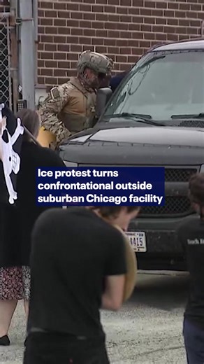ICE PROTEST ESCALATES: Video shows a woman thrown to the ground for blocking a vehicle, then confronting agents before her arrest. MORE: bit.ly/46dWmeq | Fox 32 Chicago