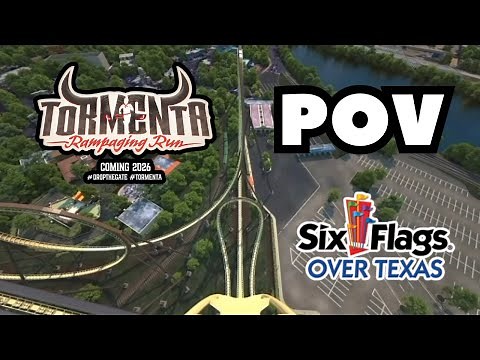Tormenta Rampaging Run POV - Six Flags Over Texas Record Breaking Giga Dive Coaster New For 2026