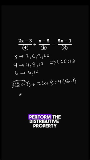 Solving Multi-Step Equations with Fractions Part 3 #maths #fyp #learning #stem #algebra