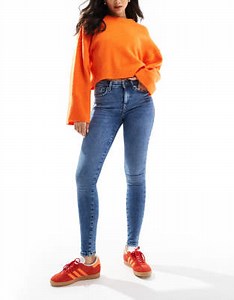 ONLY push up skinny jeans in light blue  | ASOS