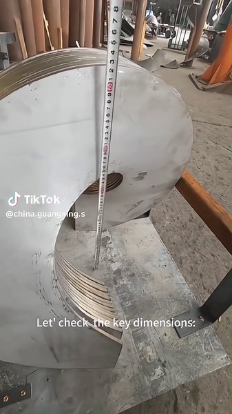 Measurement accuracy of sectional screw flight#screwshaft #Spiralblade