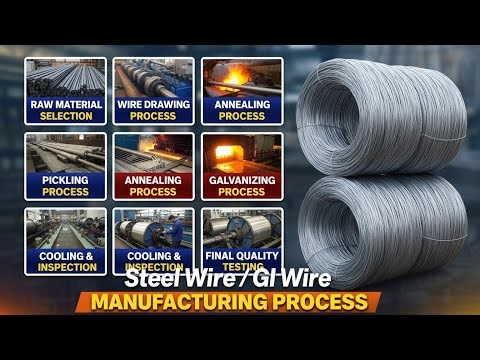 Steel Wire / GI Wire Manufacturing Process | Step-by-Step Factory Production