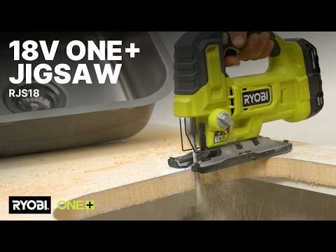 RYOBI 18V ONE+ Jigsaw (RJS18) in action