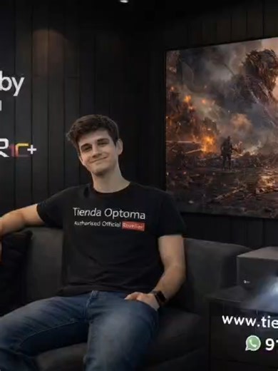 Pantallas gigantes, gaming y películas con una experiencia realmente inmersiva. Descubre lo que puede hacer un proyector en tu salón. 🌐 www.tiendaoptoma.es⁠ 💬 WhatsApp y Teléfono 910 03 98 50 #cineencasa #homecinema #proyector #gaming #tecnologia #cine #optoma