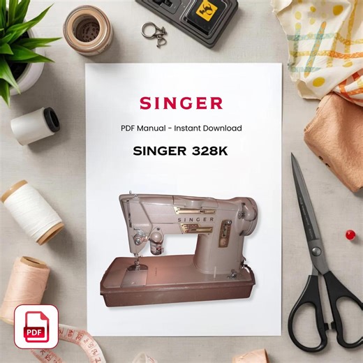 Singer 328k 328 Sewing Machine Manual - Vintage User Guide (PDF Download) - Etsy