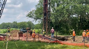🚧 Progress Update: Arlington Heights Road Pedestrian Bridge 🚧 Last week marked an exciting step forward—piles have officially been driven into the ground! This crucial phase lays the foundation (literally!) for the pedestrian bridge that will safely connect our community to Busse Woods over Arlington Heights Road. Check out the video below! | Village of Elk Grove Village, Illinois