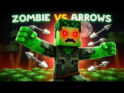 🔴 ARROWS vs BIG ZOMBIE 🔴 #minecraft #minecraftvideos #shortsfeeds