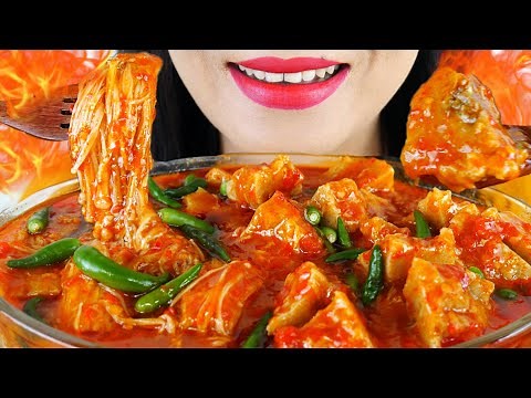 ASMR SEBLAK BAKSO JAMUR ENOKI PEDAS | EATING SOUNDS