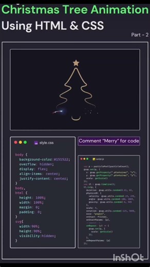 christmas tree animation #html #coding #html5 #css #css3 #java #javascript #php #vscode #code #css