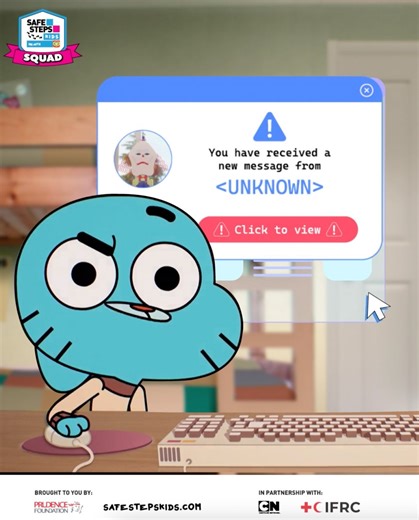 1K reactions · 53 shares | Gumball's in a tricky spot and needs your help NOW! ​ Can you comment below and tell us how to get him out of this sticky situation? ​ Find out more: https://www.safestepskids.com/health​ #SAFESTEPSKIDS Prudence Foundation International Federation of Red Cross and Red Crescent Societies | Cartoon Network | Facebook