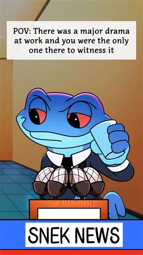 Snek on Instagram: "Spreading news faster than CNN 😁 #snek #news #workdrama #corporatelife #cnn"