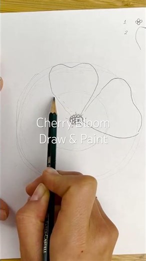 How to draw cherry blossom 🌸#howtodraweasy #drawingflowers #howtopainteasy