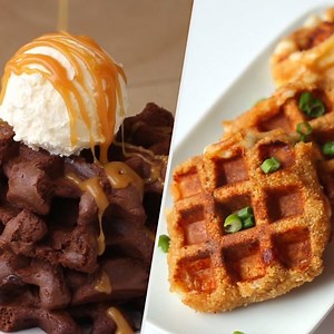 402K views · 1.5K reactions | Need a new way to enjoy waffles? Try one of these recipes! Recipes: https://tasty.co/compilation/8-waffle-recipes-for-the-perfect-breakfast | Tasty | Facebook
