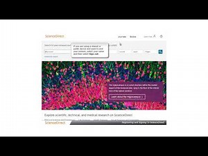 Registering and signing in ScienceDirect
