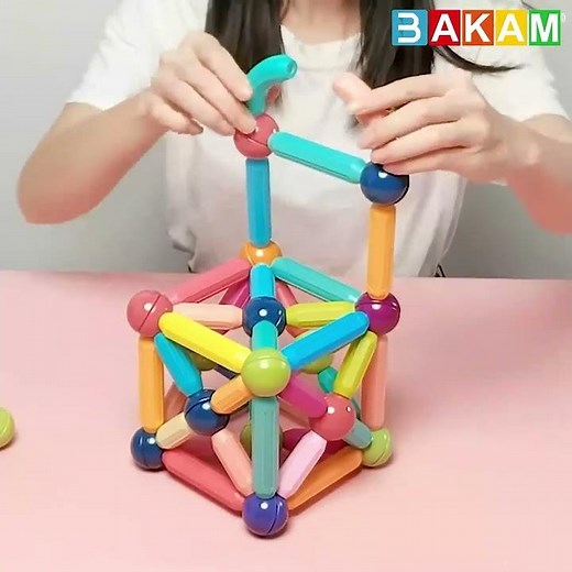 BAKAM magnetic balls and rods toys for kids