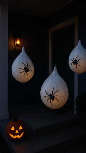 HALLOWEEN PORCH DECOR #6 | Spooky Spider Eggs