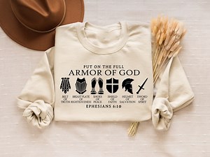 Put on the Full Armor of God Shirt, Christian Gifts, Armor of God Sweatshirt, Catholic Shirt, Christian Shirts, Religious Gifts for Women - Etsy