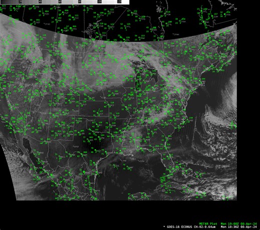 12K views · 108 reactions | Here is a map of a loop of visible satellite during the eclipse. You can clearly see the path of totality as it races from Texas northeast into the New England region. | US National Weather Service Pittsburgh PA | Facebook