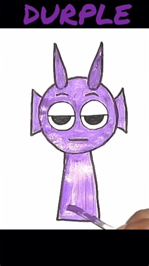 How to Draw Durple 💜 | Easy Cute Drawing #Shorts