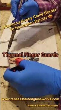 Attaching Hobby Came Border To Halloween Banner Part 3 #soldering #halloween #diy #howto