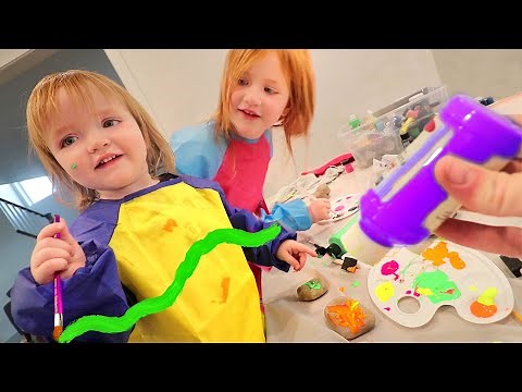 PAINTING on ROCKS!! inside crafts, new fun, and 2 HOURS of our Favorite Best Days ever THE MOVIE!