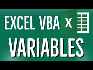 Excel VBA Tutorial for Beginners 34 - Variables in MS Excel VBA