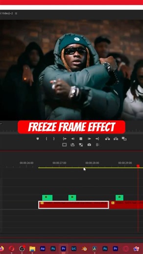 🚨Add Freeze Frame effects to your videos in just a few clicks (drag and drop) ⚡🔥#premierpro