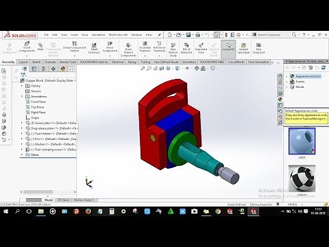 How to design clapper block in solidworks