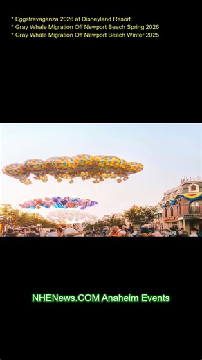 Eggstravaganza 2026 at Disneyland Resort Gray Whale Migration Off Newport Beach Spring 2026 Gray Wha