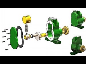 SolidWorks Tutorial #265: oil/ piston pump (Hydraulic Pump )- project 21