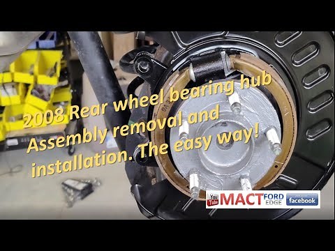 Rear hub bearing replacement on a 2008 Ford Edge Thanks to Shane